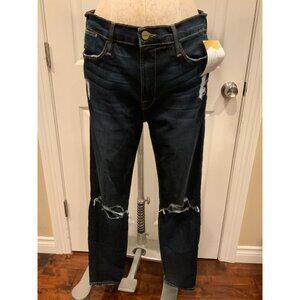 Frame Dark Wash "Le High Skinny" Distressed Stretchy Skinny Jeans, Size 31